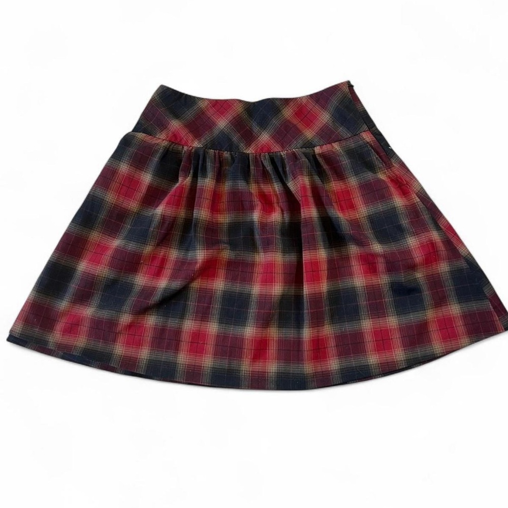 Larry Levine Tartan Plaid A-Line Skirt Size 12 Ralph Christmas Vibe